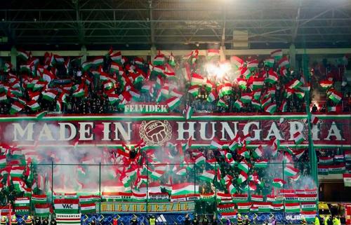 Bannerul desfășurat la peluză de fanii unguri la meciul cu Ucraina jucat la Trnava în Nations League / Foto: Facebook