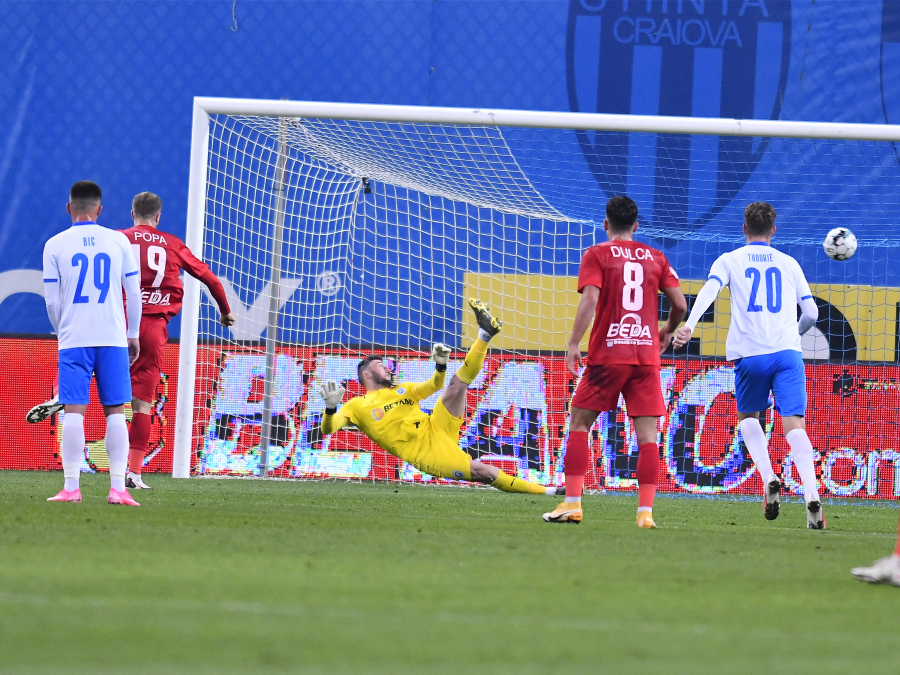 CS Universitatea Craiova – Chindia 0-1. VIDEO Al doilea eșec consecutiv pe „Ion Oblemenco” și oltenii riscă să piardă locul 1 în fața lui FCSB