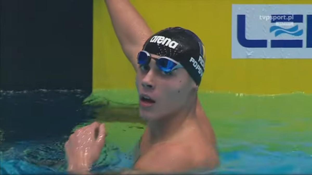 FOTO David Popovici, aur la Europene, 200m liber