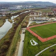Noua pistă de atletism din Blaj / Sursă foto: Facebook Gheorghe Valentin Rotar