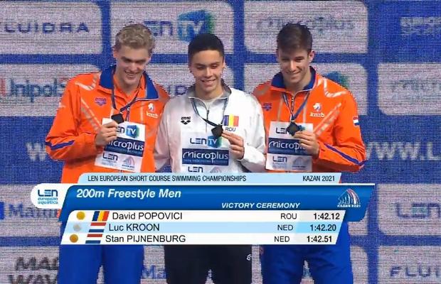 AUR pentru David Popovici la Europene! Nou record național: „Rezultat fabulos pentru sportul românesc”