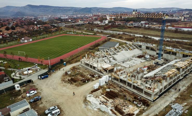 Noua pistă de atletism din Blaj / Sursă foto: Facebook Gheorghe Valentin Rotar