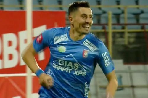 Celea a deschis scorul pentru Chindia / FOTO: Captură TV @Orange Sport