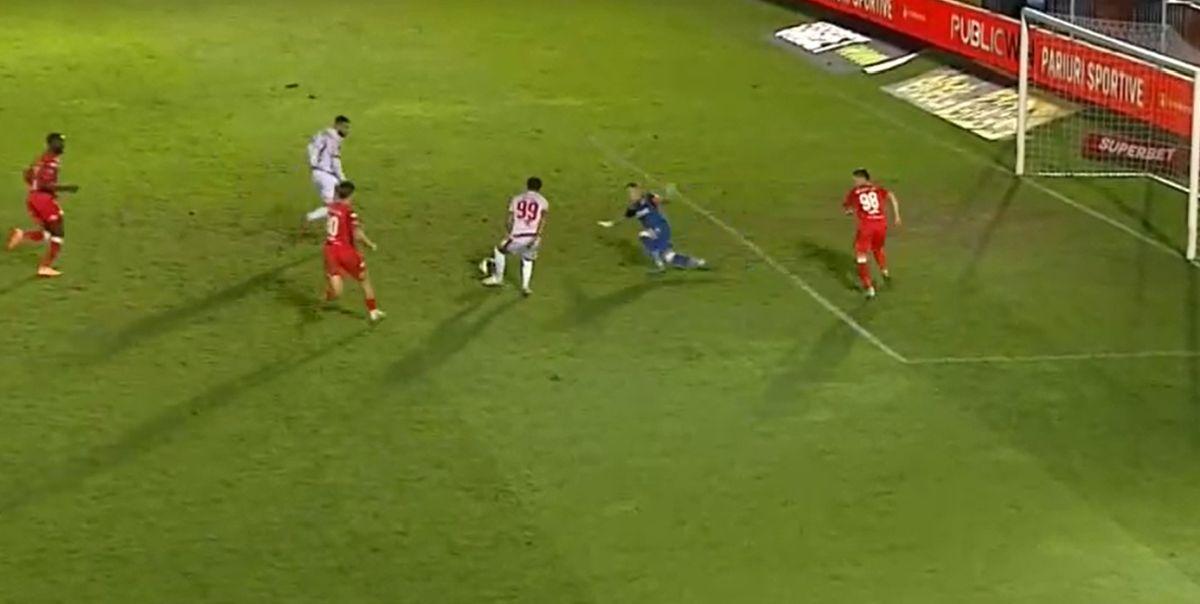 Ratare monumentală în UTA - Dinamo » Faza care putea schimba soarta meciului