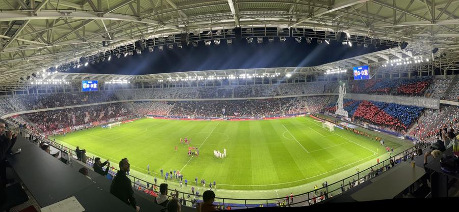 FOTO. Asistența redusă de la meciul dintre CSA Steaua și Rapid FCSB, umilință totală pentru CSA Steaua » De 3 ori mai mulți fani la derby-ul cu Rapid decât la partida „militarilor” cu giuleștenii