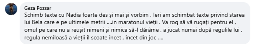 Mesajul postat pe facebook de Geza Poszar despre situația critică a lui Karoly Veste devastatoare din SUA: Bela Karoly, antrenorul legendar al Nadiei Comăneci, e în stare gravă » „Rugați-vă pentru el! Își trăiește ultimele zile!”