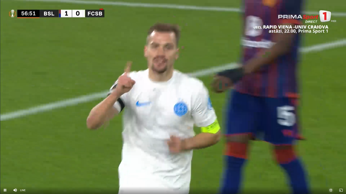Golul superb marcat de Olaru în Basel - FCSB