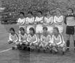 Dinamo, înaintea meciului cu FC Liverpool. De la stânga la dreapta, rândul de sus: Rednic, Augustin, Ion Marin, Alexandru Nicolae, Mărginean, Moraru; rândul de jos:  Țălnar, Turcu, Dragnea, Orac, Stănescu FOTO: Arhiva GSP
