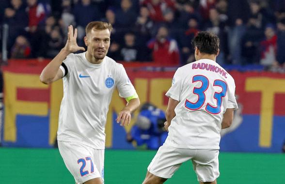 Darius Olaru, gol fabulos în Basel - FCSB, după ce a umilit un adversar