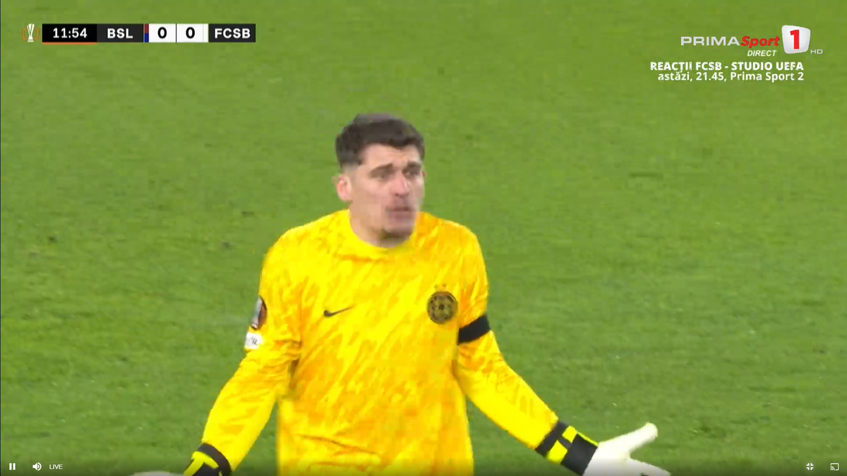 Ștefan Târnovanu, eliminat în Basel - FCSB