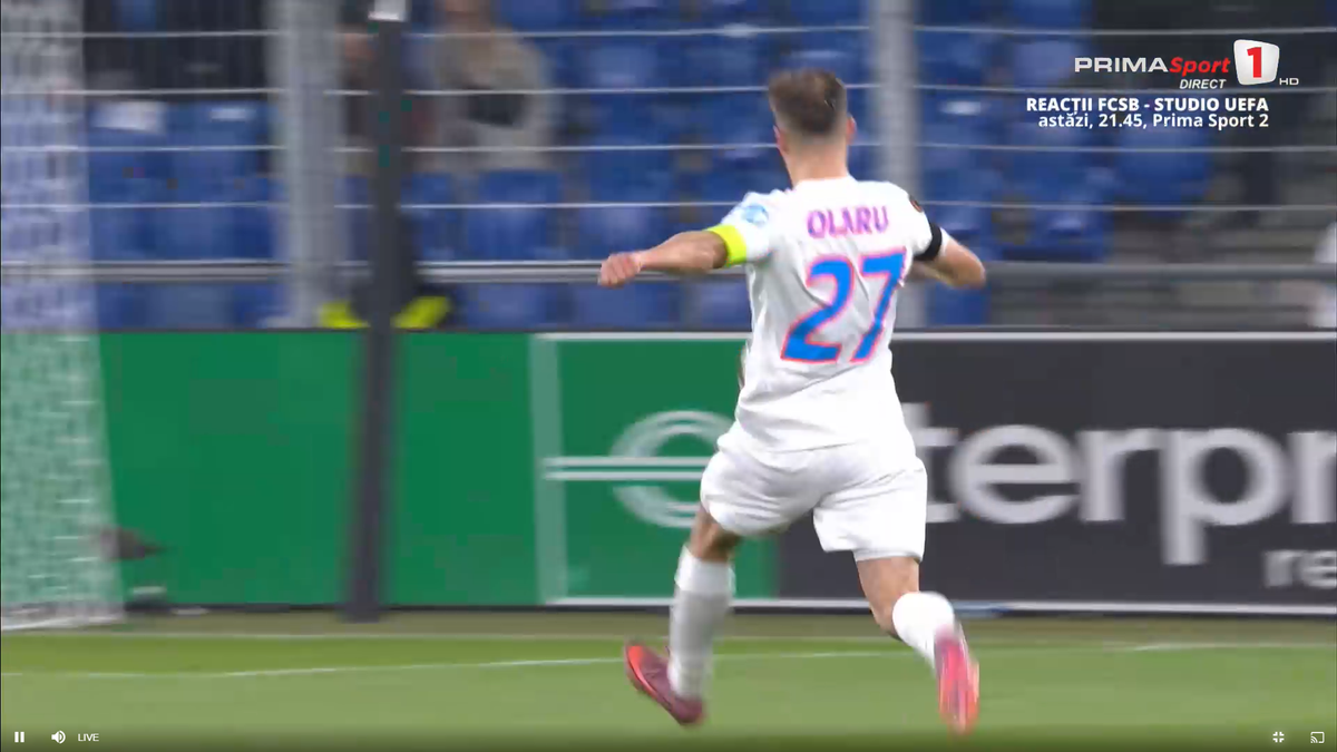 Golul superb marcat de Olaru în Basel - FCSB