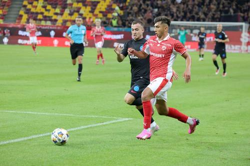 Alex Musi și Mihai Toma, în Dinamo - FCSB. FOTO: GSP.ro