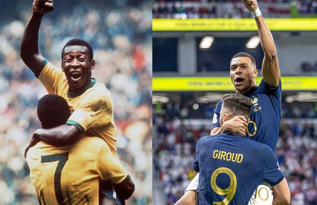 Două imagini fantastice » În oglindă, pentru istorie la Mondial: Pelé și Mbappé, după o jumătate de secol!