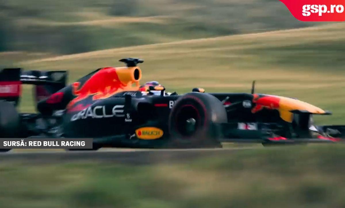 Monopostul de Formula 1 RB7 pe Transalpina