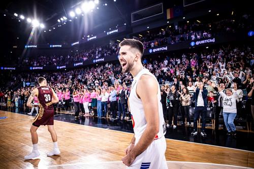 Dusan Miletic, fostul jucător al lui Partizan Belgrad, acum în echipamentul lui U-BT Cluj-Napoca/Foto: Manases Sandor (u-bt.basketball)