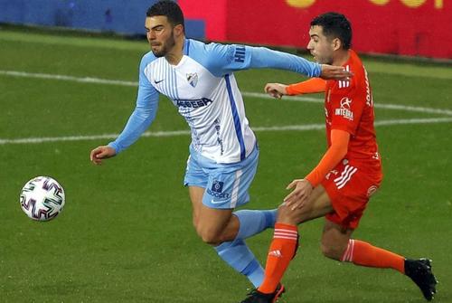 Alexander Gonzalez (stânga), în Malaga - Real Oviedo // foto: Instagram @ malagacf
