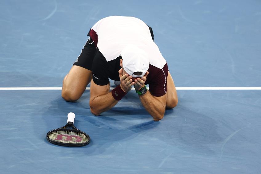 Grigor Dimitrov la finalul meciului care i-a adus un nou trofeu FOTO Guliver/GettyImages