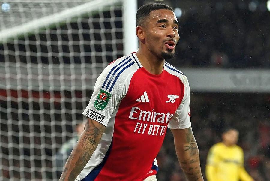 Gabriel Jesus. Foto: Instagram Arsenal - Newcastle 0-2, în semifinalele Cupei Ligii Angliei » Oaspeții, pas mare spre finală