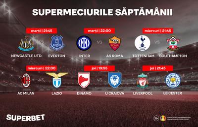 SuperMeciurile săptămânii: Sferturile Cupei Italiei, etapă intermediară în Premier League şi derby în România