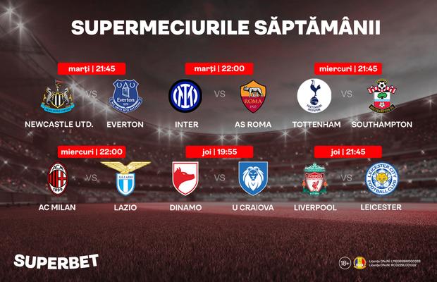 SuperMeciurile săptămânii: Sferturile Cupei Italiei, etapă intermediară în Premier League şi derby în România