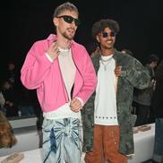 Ionuț Andei Radu, alături de Valentino Lazaro (Torino), la lansarea colecției PDF la Menswear Fall Winter 2025 la Milano / Foto: Imago