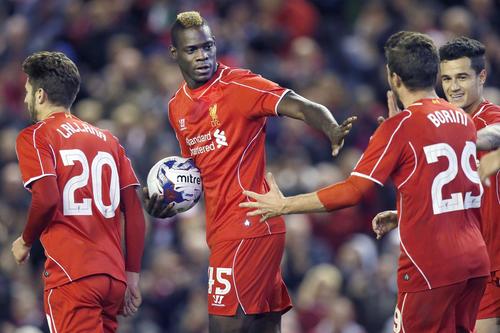 Adam Lallana, Mario Balotelli, Fabio Borini și Phillipe Coutinho / Foto: Imago Images