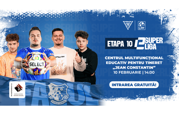 eSuperliga vine la Constanța pe 10 februarie pentru a zecea etapă din campionatul virtual de fotbal