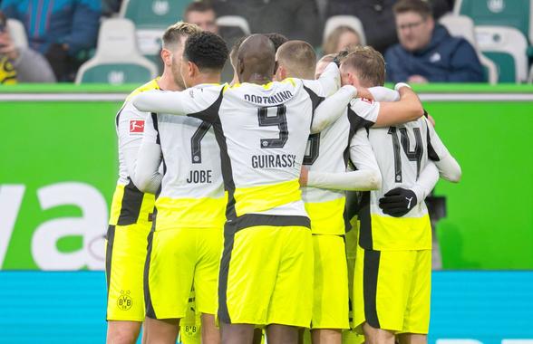 Wolfsburg - Dortmund, decis de un gol venit în minutul 87! Clasamentul în Bundesliga