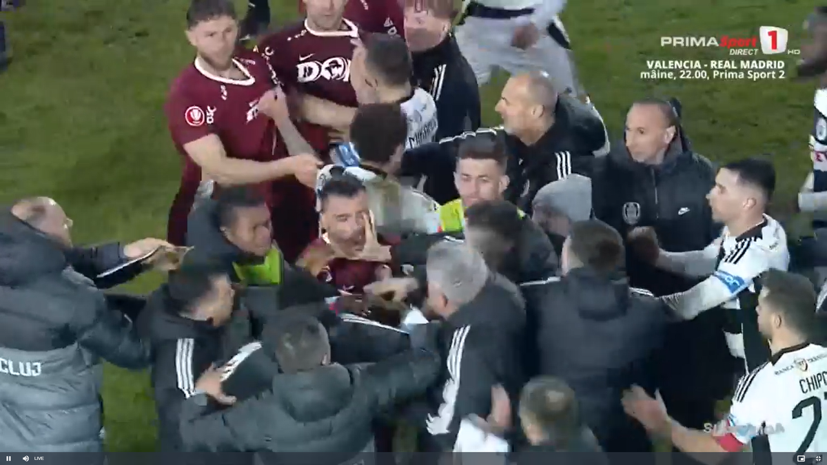 Cristiano Bergodi a făcut scandal la finalul meciului dintre CFR Cluj și U Cluj