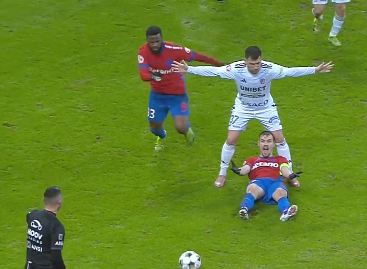 Darius Olaru a cerut penalty în FCSB - Botoșani