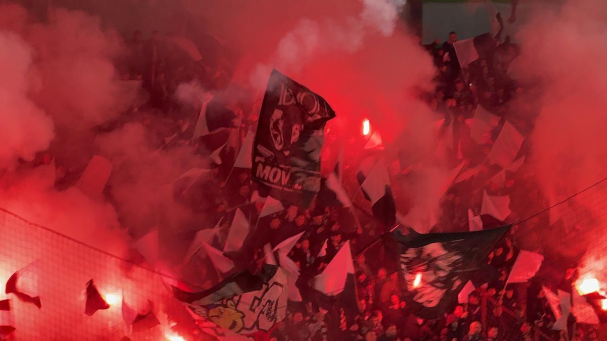Torțe la CFR - U Cluj