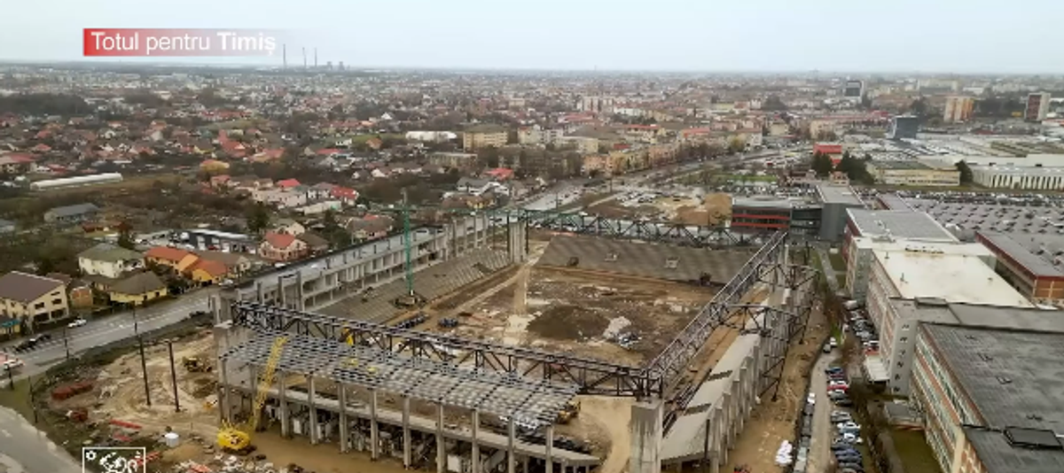 Stadionul „Eroii Timișoarei”, decembrie 2025 // foto: capturi YouTube