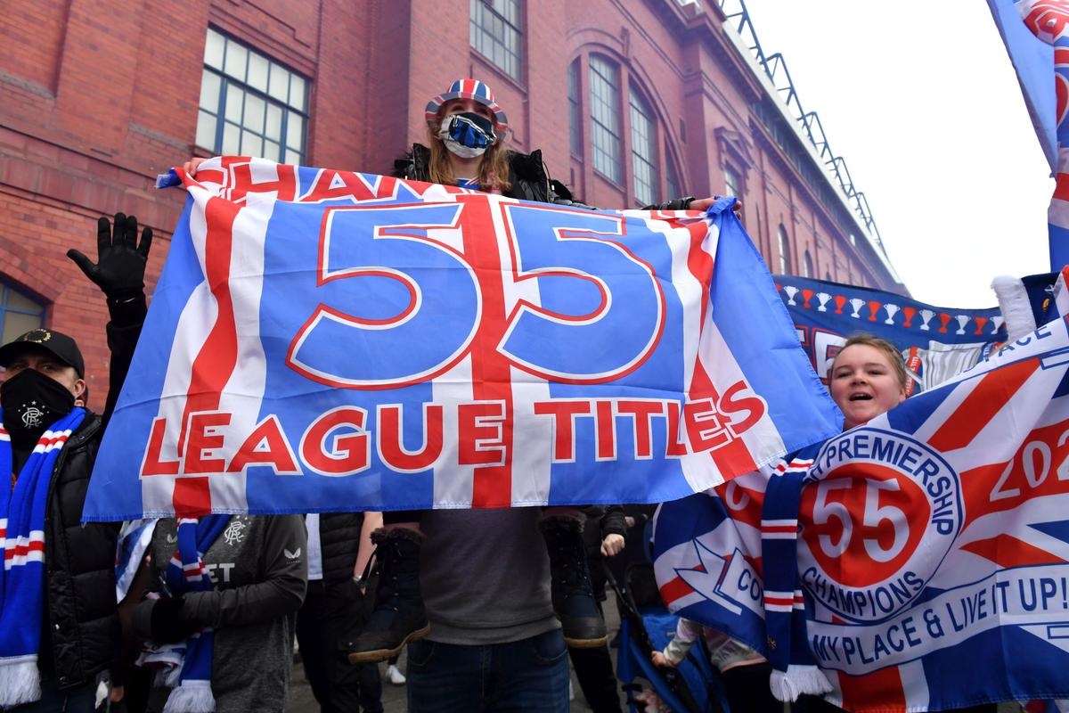 Suporterii Glasgow Rangers sărbătoresc titlul