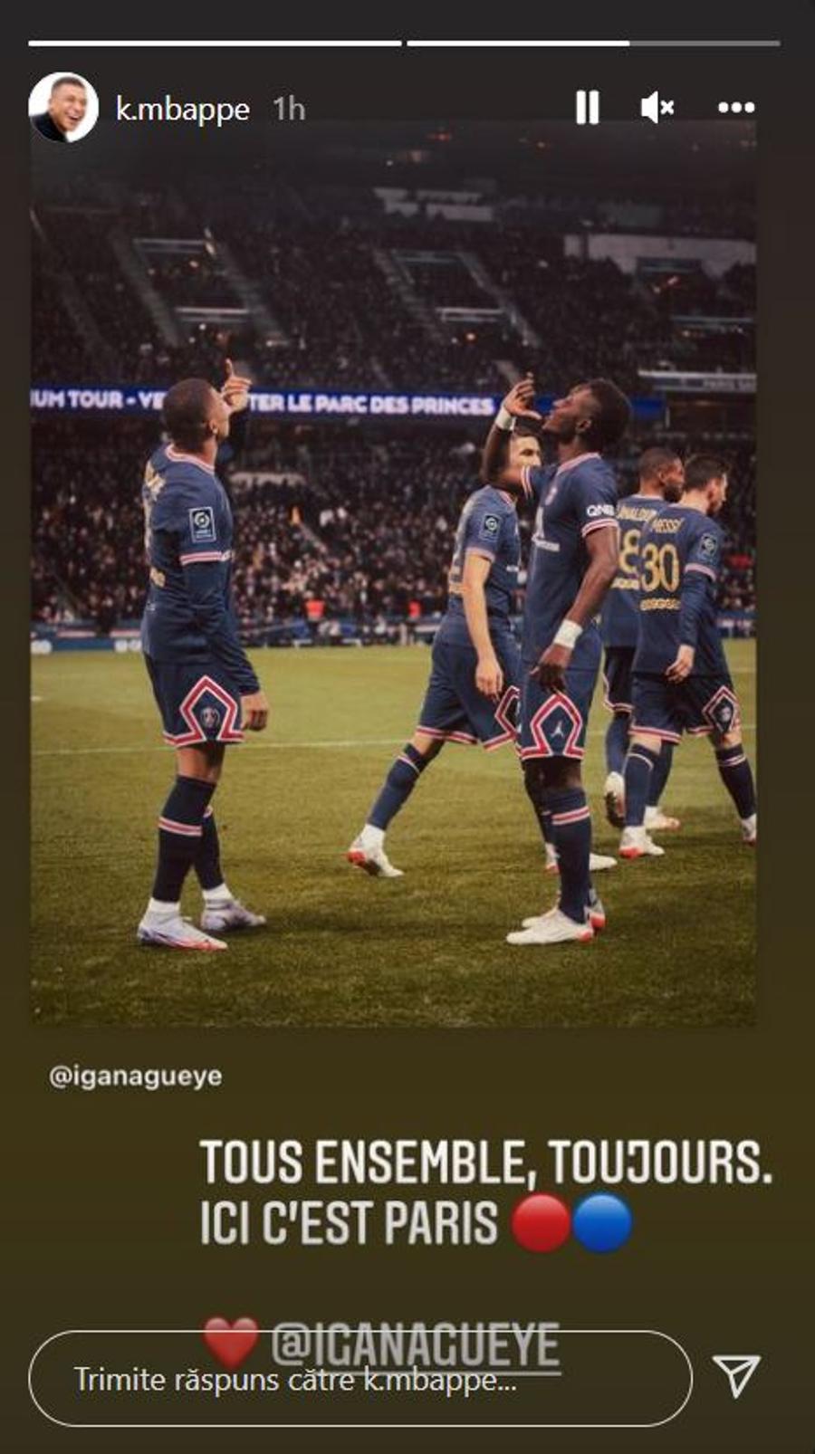 Foto: Instagram @k.mbappe Val de mesaje rasiste la adresa jucătorului care l-a accidentat pe Mbappe » Starul lui PSG a reacționat imediat