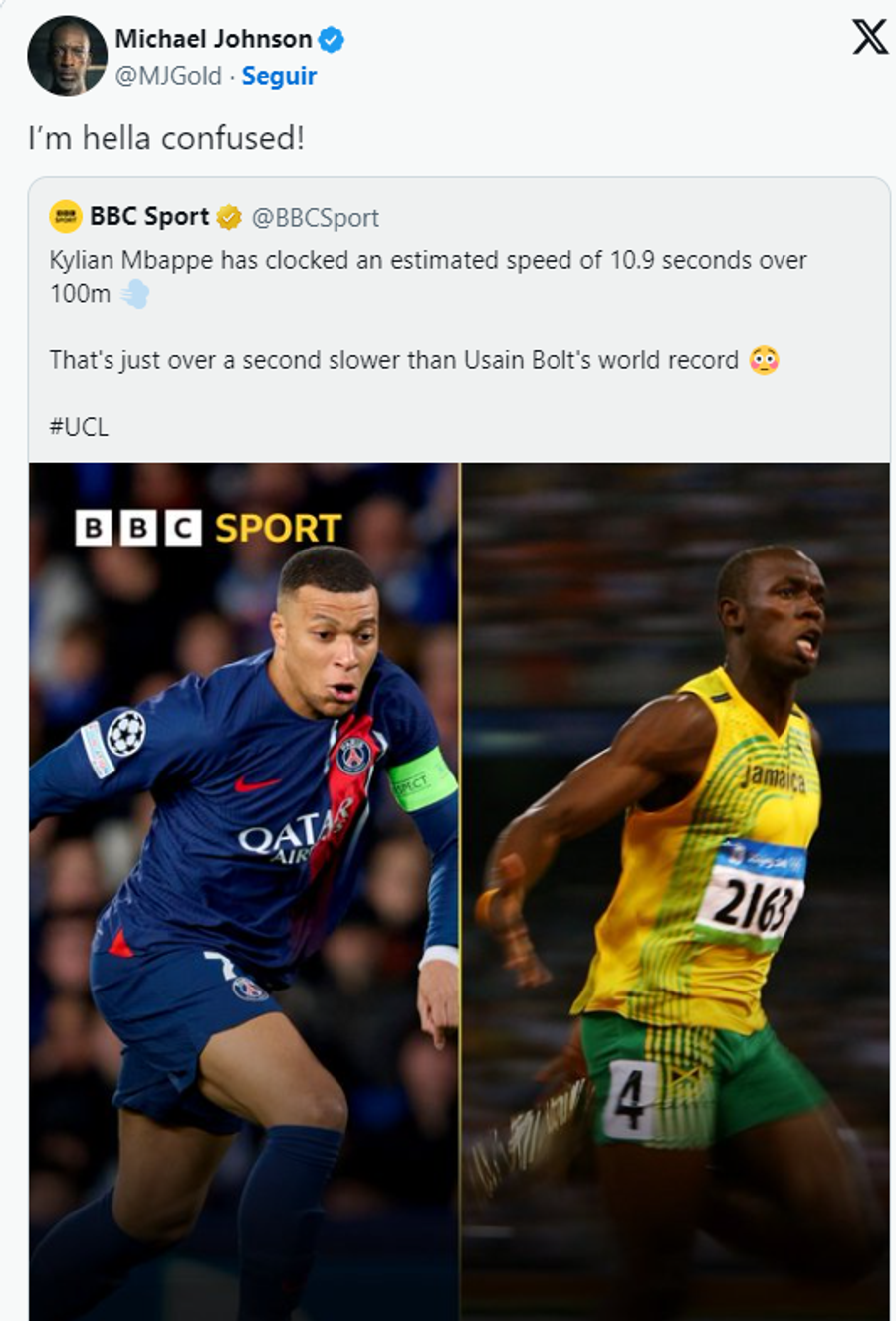 Comparația vitezei lui Kylian Mbappe cu cea a lui Usain Bolt a enervat lumea atletismului » Legenda jamaicană a izbucnit în râs