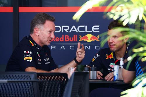 Christian Horner, joi, la standurile Red Bull de la Jeddah Foto: Guliver/GettyImages