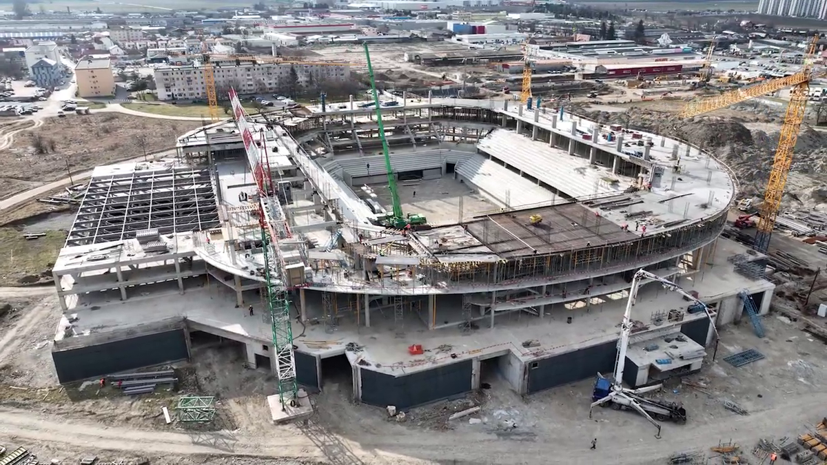 Imagini impresionante cu noua Sală Polivalentă de 72 de milioane de euro!