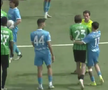 Internaționalul de juniori Troy Tomșa este eliminat și îi bagă mâinile în gât arbitrului