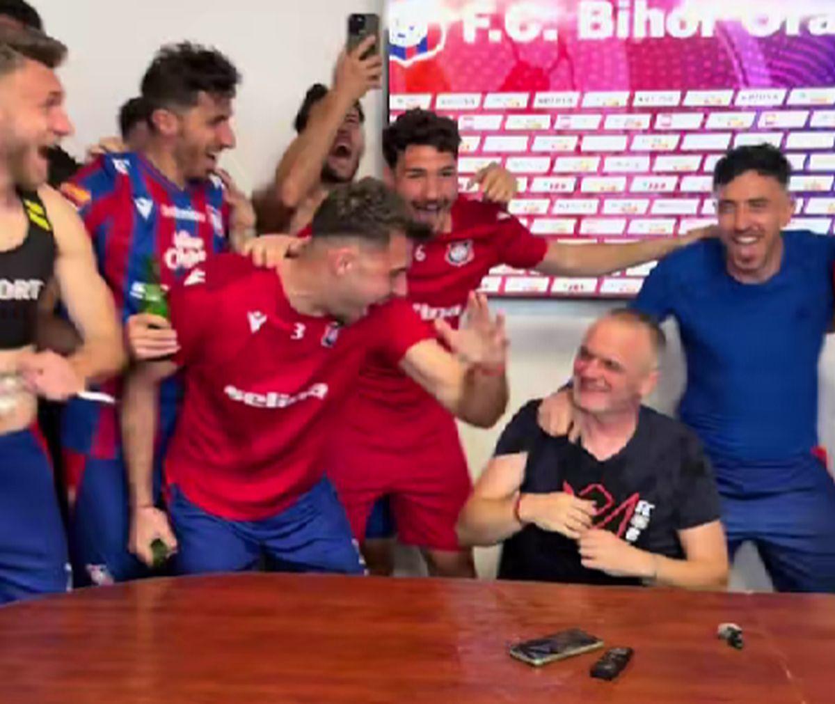 Bucurie FC Bihor după calificarea în play-off