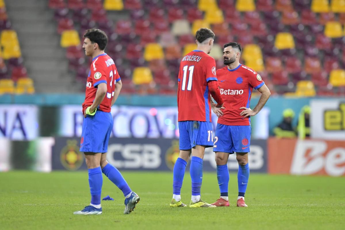 Imagini la finalul partidei FCSB - U Cluj