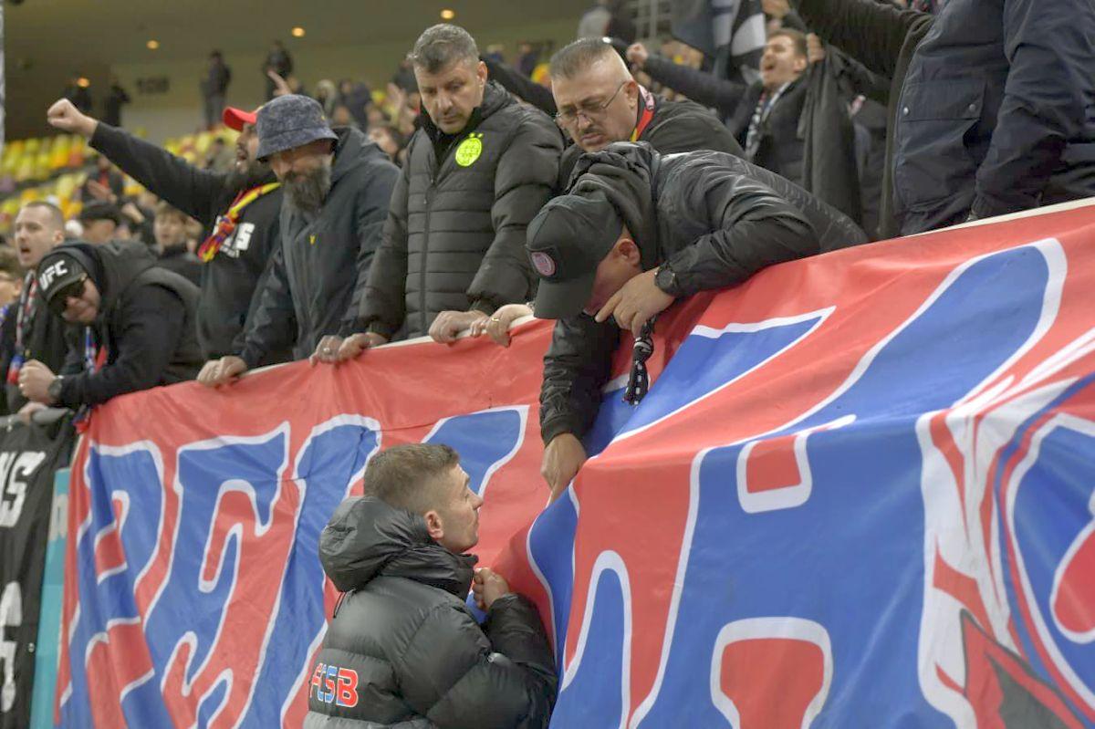 Ce s-a întâmplat pe gazon, imediat după FCSB - U Cluj » Tănase, chemat de urgență la galerie