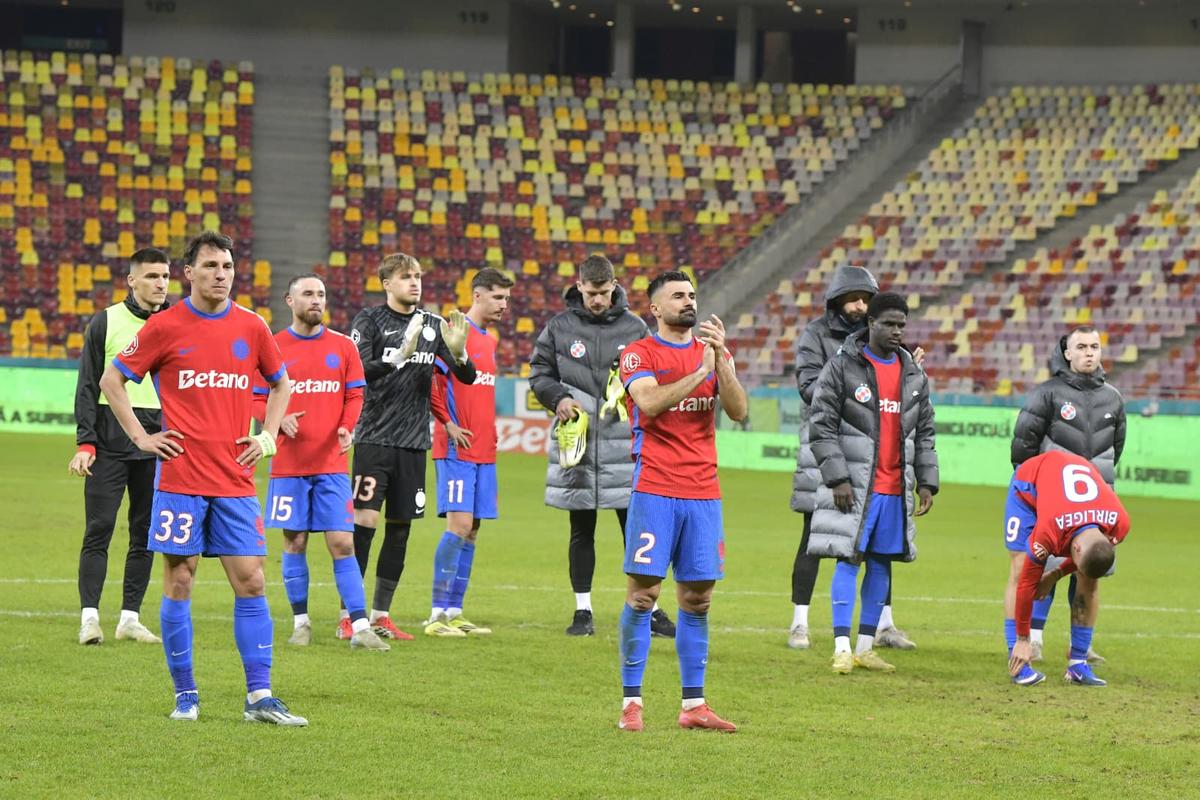 Imagini la finalul partidei FCSB - U Cluj