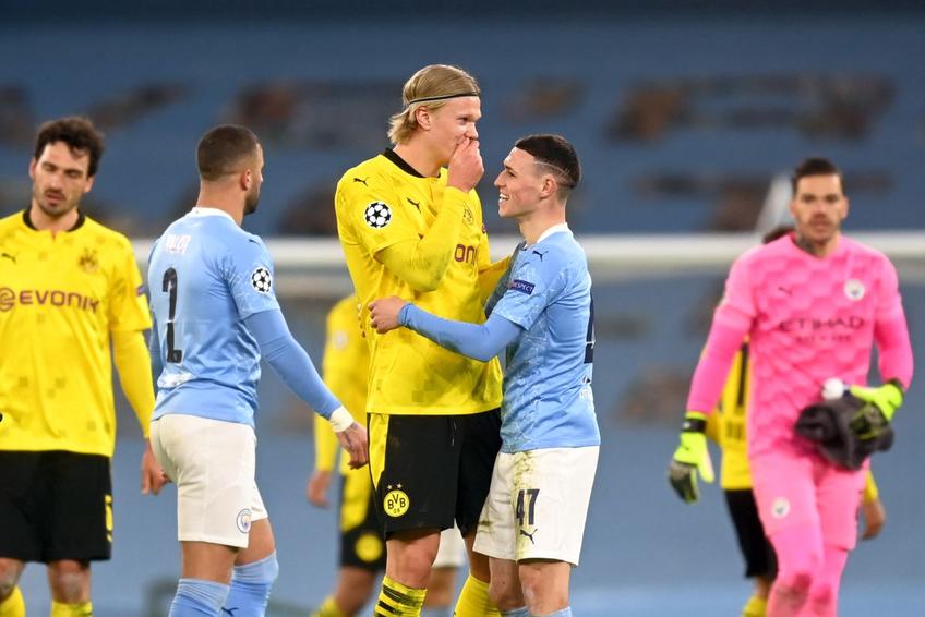 Erling Haaland, la finalul meciului cu Manchester City. foto: Guliver/Getty Images