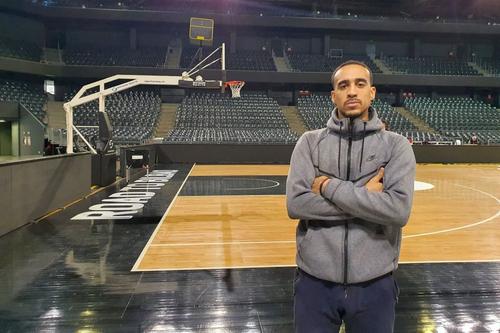 Americanul în vârstă de 32 de ani înaintea antrenamentului de ieri din BT Arena FOTO Eduard Apostol