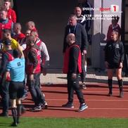 Bătaie generală după Hermannstadt - U Cluj, foto: captură de ecran Prima Sport