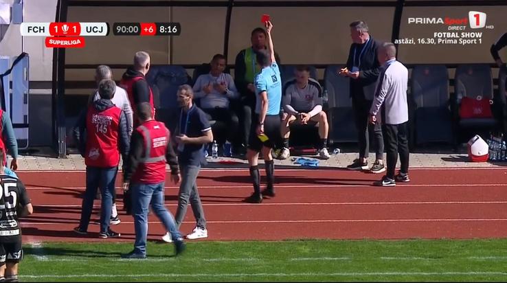Bătaie generală după Hermannstadt - U Cluj, foto: captură de ecran Prima Sport