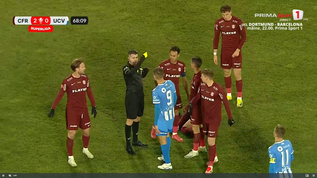 Lovitură primită de Universitatea Craiova! » Titularul incontestabil a luat roșu cu CFR Cluj și va lipsi cu FCSB