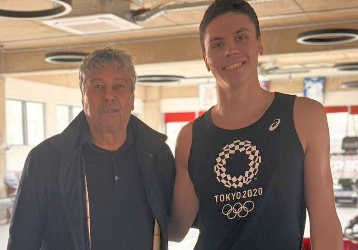 În urmă cu 5 luni, David Popovici oprea antrenamentul pentru a-l saluta pe Mircea Lucescu » Astăzi, campionul olimpic a transmis 3 cuvinte emoționante