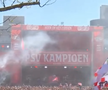 Imagini spectaculoase din Eindhoven: PSV a primit trofeul de campioană! Cum a fost fotografiat Dennis Man
