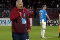 VAR a anulat un ROȘU pentru Ivan » Petrescu a izbucnit: nervi și înjurături în toate direcțiile! Nu va sta pe bancă cu FCSB